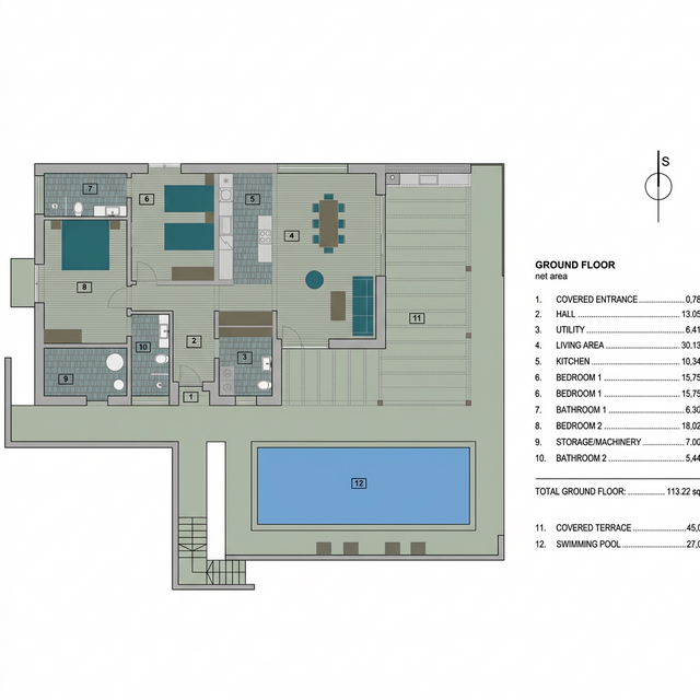 Villa Merlot — Ground Floor Plan