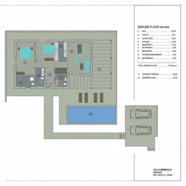 Villa Nebbiolo — Ground Floor Plan