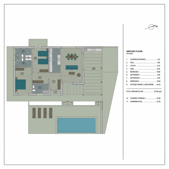Villa Riesling — Upper Level Floor Plan